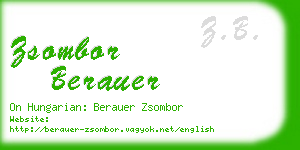 zsombor berauer business card